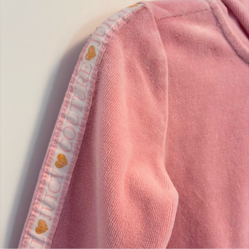 Juicy Couture Kids Toddler Girl Velour Zip-Up Hoodie Pink Size 3T - Picture 5 of 8